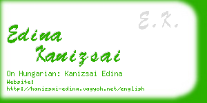 edina kanizsai business card